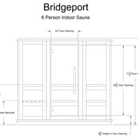 Bridgeport 6 Person Indoor Sauna in Rustic Cedar