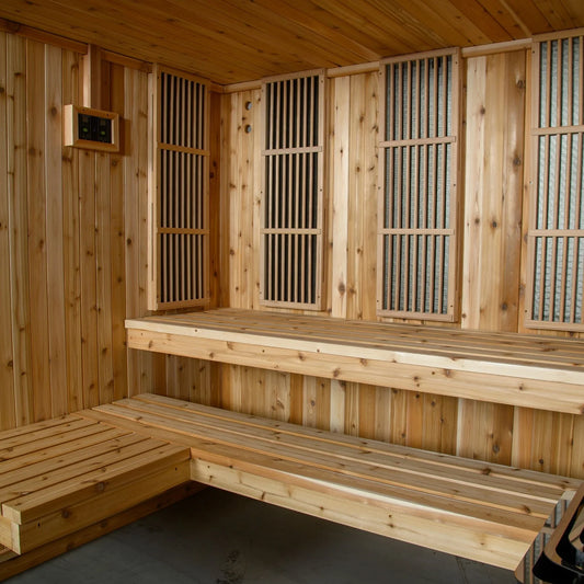 Bridgeport 6 Person Indoor Sauna in Rustic Cedar