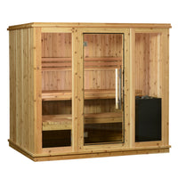 Bridgeport 6 Person Indoor Sauna in Rustic Cedar