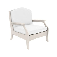 Lattice Back Legacy Club Chair With White Cushions