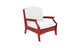 Lattice Back Legacy Club Chair With White Cushions