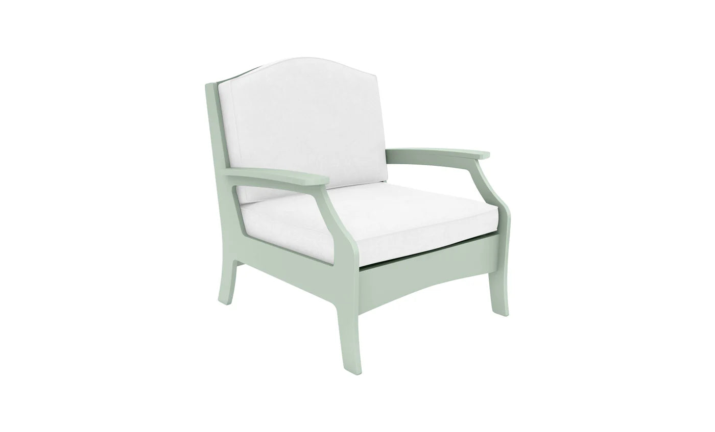 Lattice Back Legacy Club Chair With White Cushions