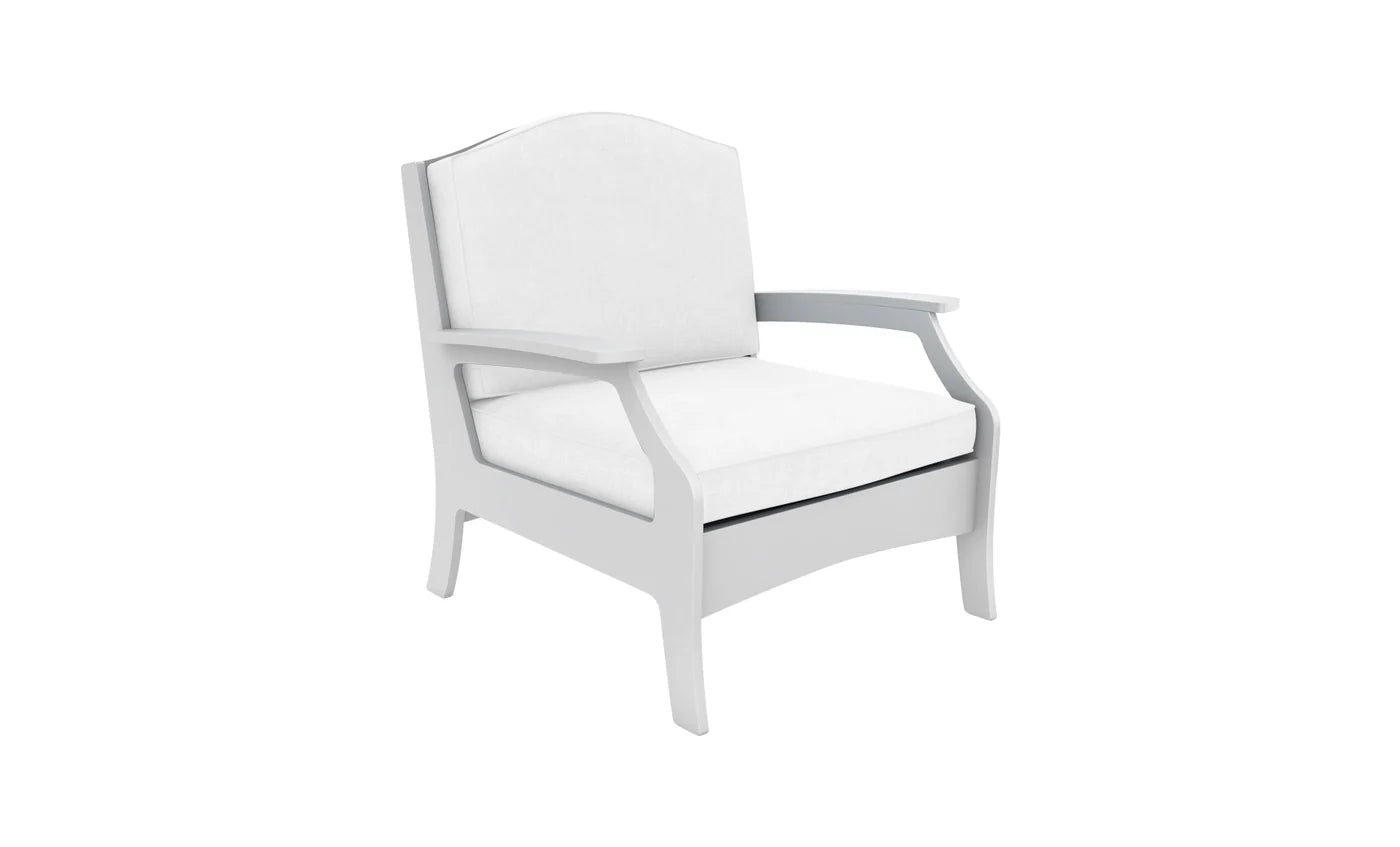 Lattice Back Legacy Club Chair With White Cushions