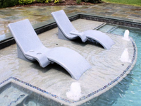 GPP White Lounge Chair Connecting Table