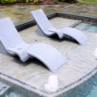 GPP White Lounge Chair Connecting Table