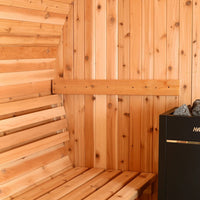 Essex 4 Person Barrel Sauna in Rustic Sauna