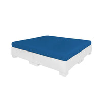 Affinity Square Sunbed with Flat White Cushion