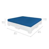 Affinity Square Sunbed with Flat White Cushion