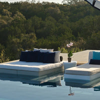 Affinity Square Sunbed with Flat White Cushion