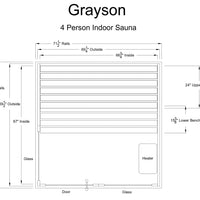 Grayson 4 Person Indoor Sauna