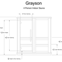Grayson 4 Person Indoor Sauna