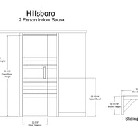 Hillsboro 2 Person Indoor Sauna in Nordic Spruce