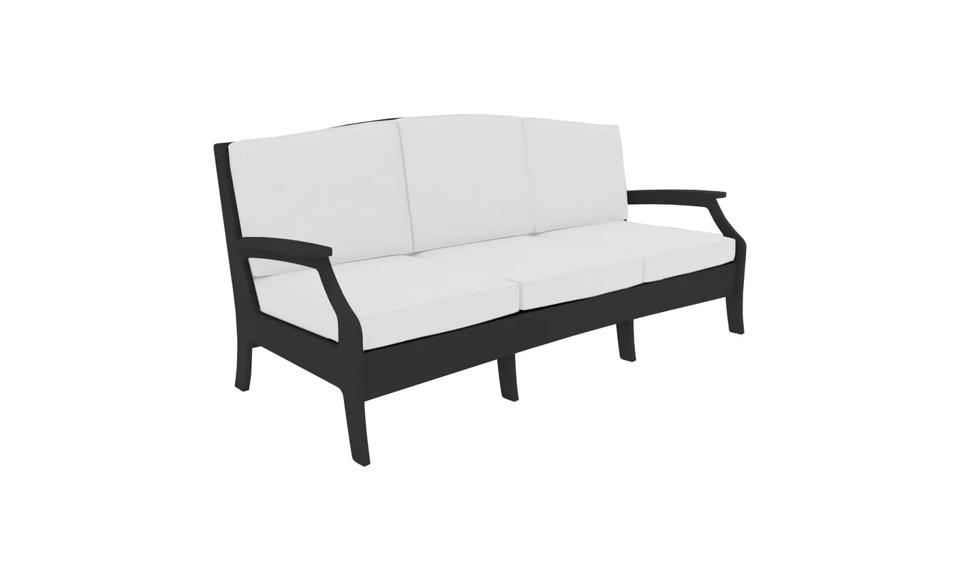 Lattice Back Legacy Sofa With White Cushions