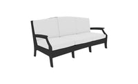 Lattice Back Legacy Sofa With White Cushions