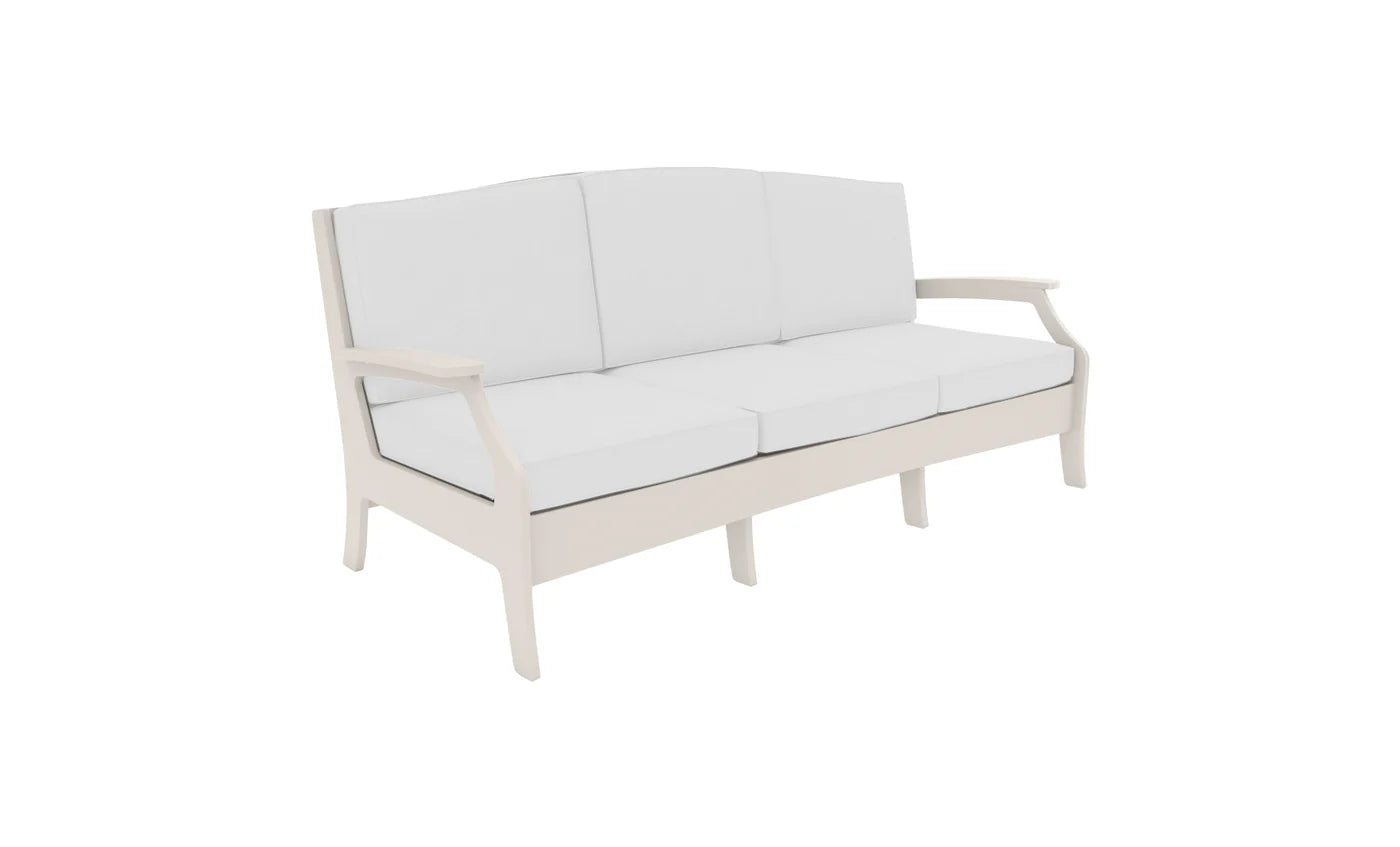 Lattice Back Legacy Sofa With White Cushions