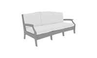 Lattice Back Legacy Sofa With White Cushions