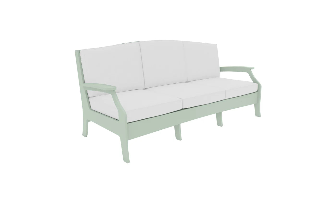 Lattice Back Legacy Sofa With White Cushions
