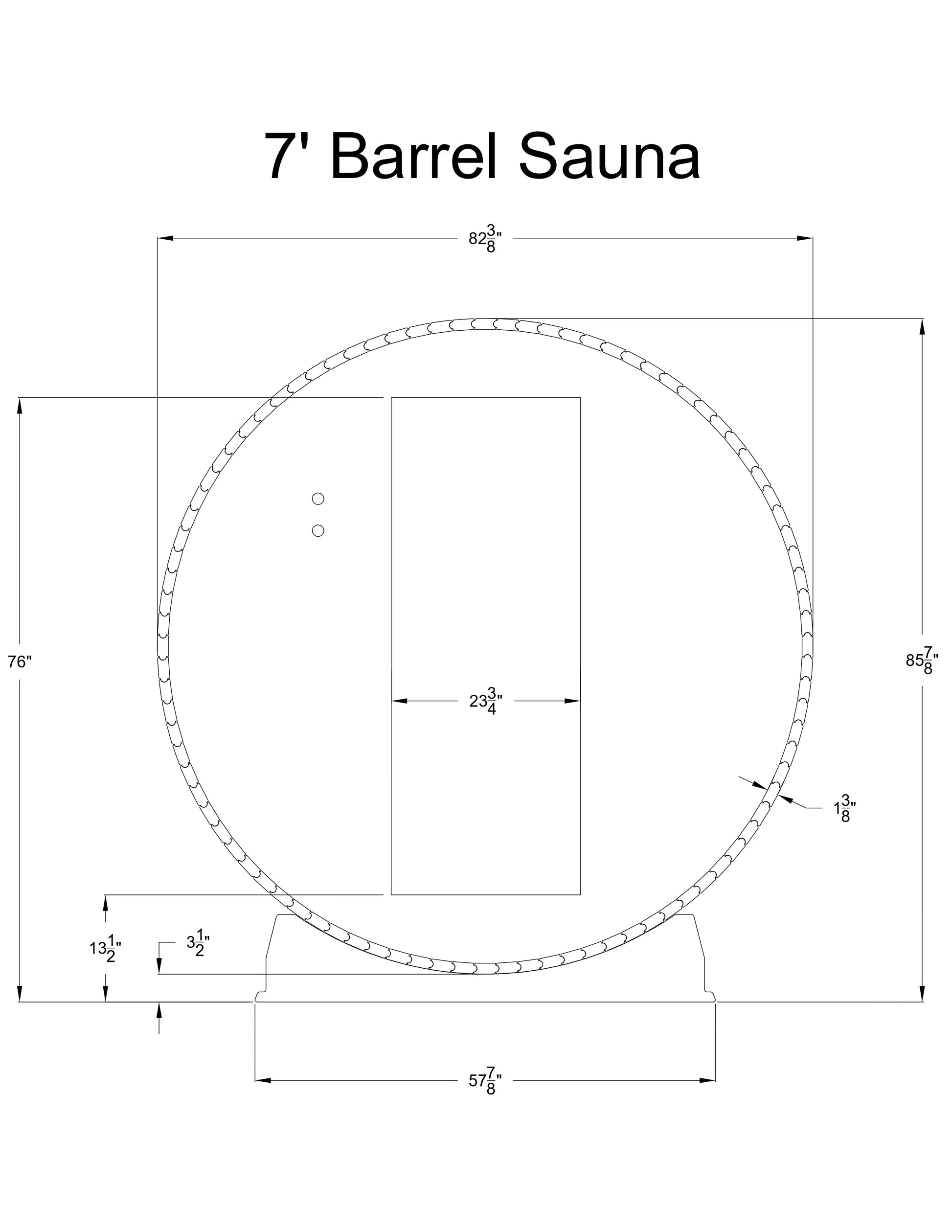 Lewisburg 6-8 Person Barrel Sauna in Onyx
