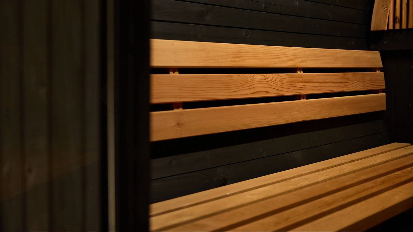 Lewisburg 6-8 Person Barrel Sauna in Onyx