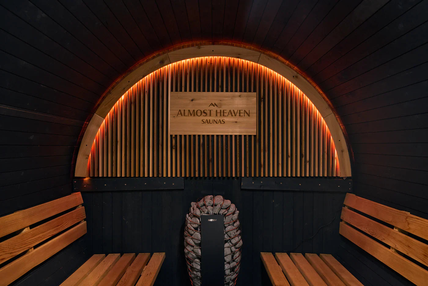 Lewisburg 6-8 Person Barrel Sauna in Onyx