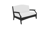 Lattice Back Legacy Loveseat With White Cushions