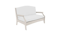 Lattice Back Legacy Loveseat With White Cushions