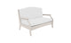 Lattice Back Legacy Loveseat With White Cushions