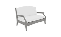 Lattice Back Legacy Loveseat With White Cushions