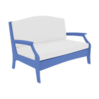 Lattice Back Legacy Loveseat With White Cushions