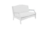Lattice Back Legacy Loveseat With White Cushions