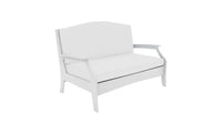 Lattice Back Legacy Loveseat With White Cushions