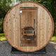 Pinnacle 4 Person Barrel Sauna in Rustic Cedar