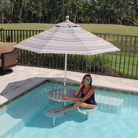 30" Seashell Table With 4 Cup Holders