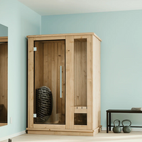 Logan 1 Person Indoor Sauna in Rustic Red Cedar