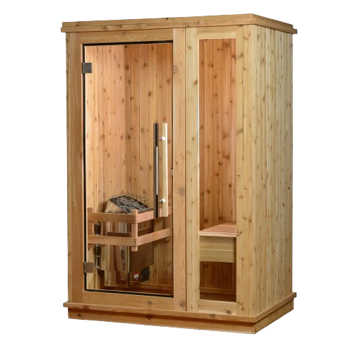 Logan 1 Person Indoor Sauna in Rustic Red Cedar
