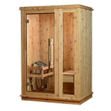 Logan 1 Person Indoor Sauna in Rustic Red Cedar