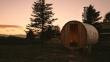 Shenandoah 4 Person Barrel Sauna in Rustic Cedar