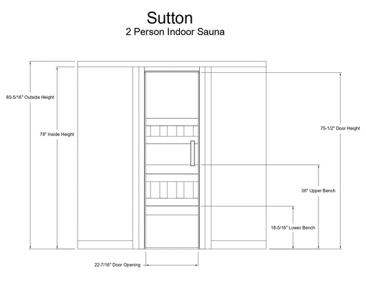 Sutton 2-person Indoor Sauna