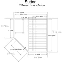 Sutton 2-person Indoor Sauna