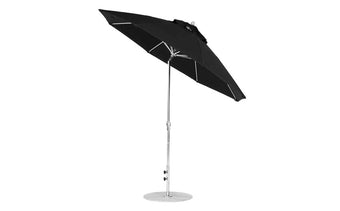 compare product 7.5' Black Essential Octagon Crank Umbrella with Matte Silver Pole