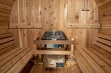 Watoga 2-4 Person Barrel Sauna in Rustic Cedar