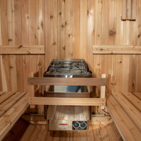 Watoga 2-4 Person Barrel Sauna in Rustic Cedar