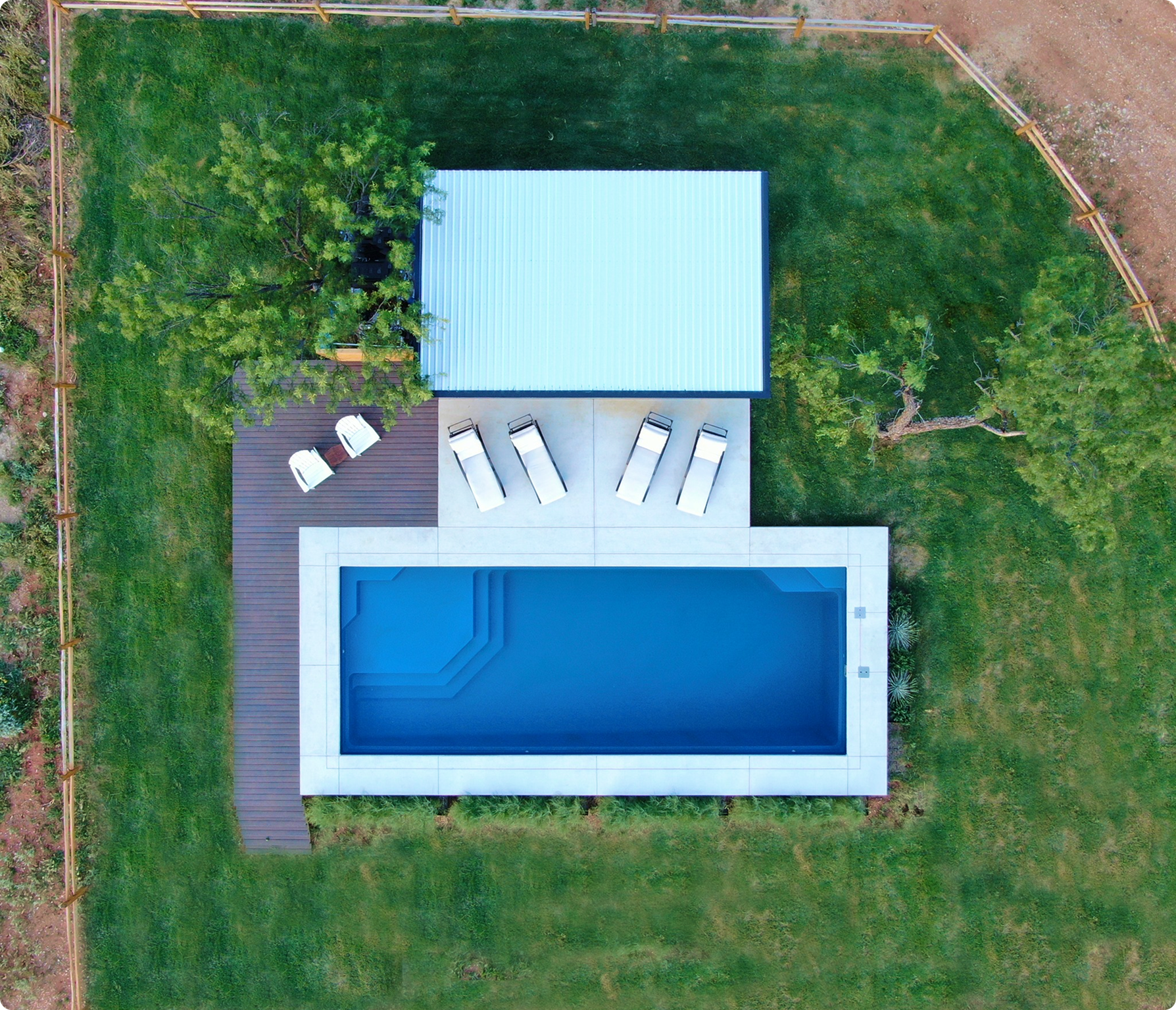 Aviva fiberglass swimming pool installation